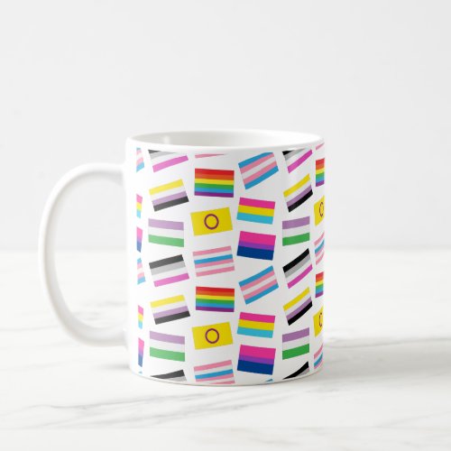 Lgbtq equality flags lgbtq seamless flag pattern  coffee mug