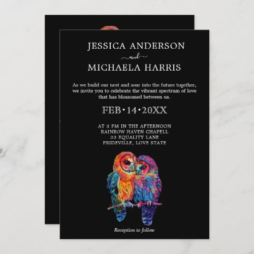  LGBTQ Eternal Unity wedding  Invitation