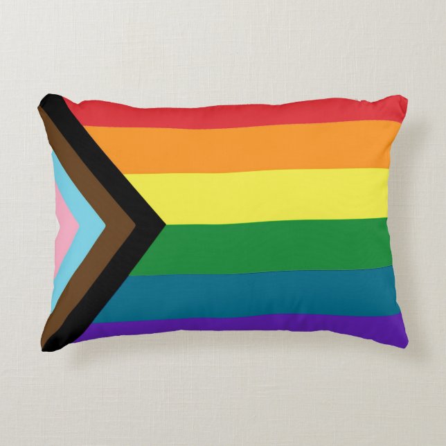 LGBTQ Flag  Accent Pillow (Front)