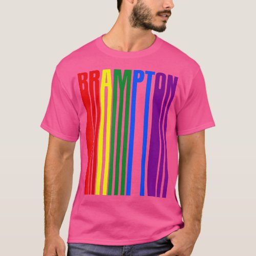 LGBTQ Flag Corols Brampton Canada _ Canadian Pride T_Shirt