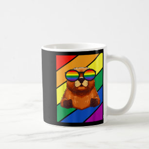 Lgbtq Flag Gay Pride Month Groundhog With Lgbt Gle Coffee Mug