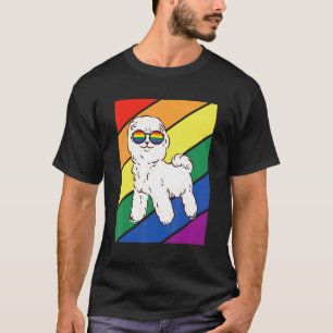 LGBTQ Flag Gay Pride Month Rainbow Poodle Dog LGBT T-Shirt