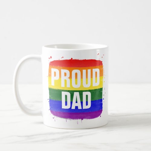 LGBTQ Flag Proud Dad Coffee Mug