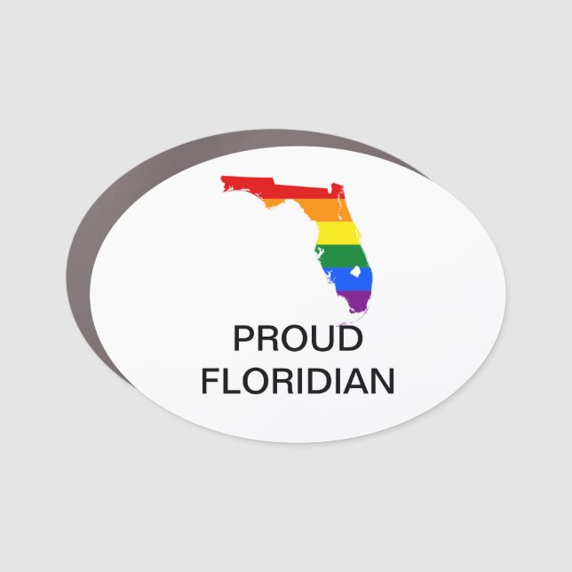 LGBTQ FLORIDA PRIDE Car Magnet (Front)