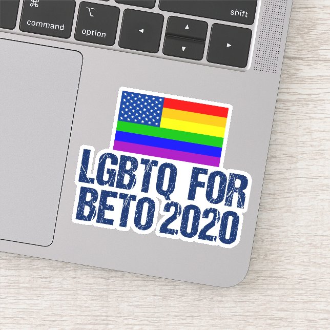 LGBTQ for Beto 2020 Sticker (Detail)