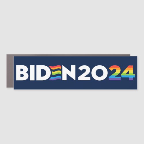 LGBTQ For Biden 2024 Bumper Car Magnet