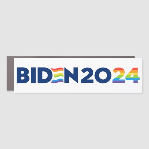 LGBTQ For Biden 2024 Bumper Car Magnet