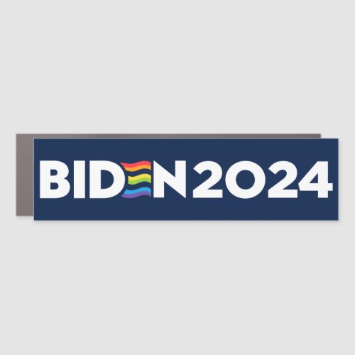 LGBTQ For Biden Harris 2024 Bumper Car Magnet