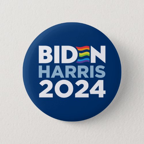 LGBTQ For Biden Harris 2024 Button