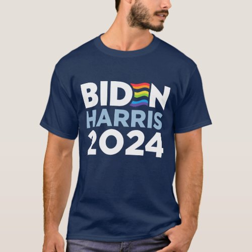 LGBTQ For Biden Harris 2024 T_Shirt