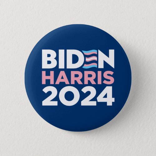 LGBTQ For Biden Harris 2024 Transgender Button