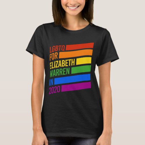 LGBTQ FOR ELIZABETH WARREN T_Shirt
