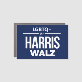 LGBTQ+ for Harris Walz Car Magnet
