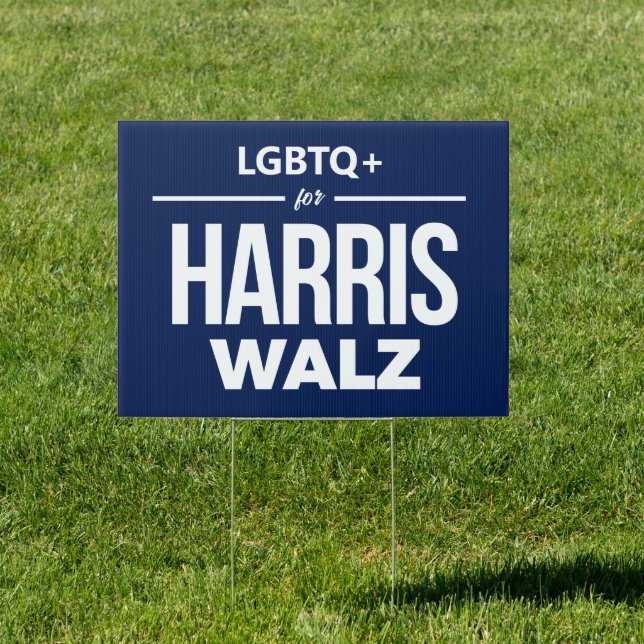 LGBTQ+ for Harris Walz Sign (Insitu)