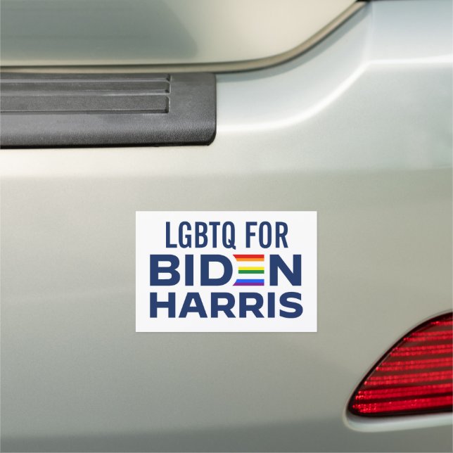 LGBTQ FOR JOE BIDEN & KAMALA HARRIS  2020 CAR MAGNET (In Situ)
