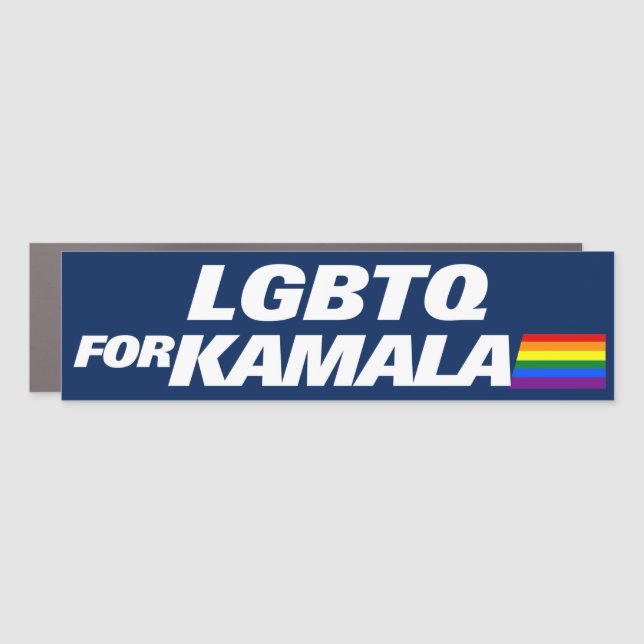 LGBTQ for Kamala Harris 2024 Bumper Car Magnet (Front)