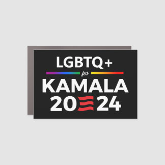 LGBTQ+ for Kamala Harris Car Magnet
