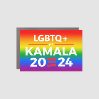 LGBTQ+ for Kamala Harris Car Magnet