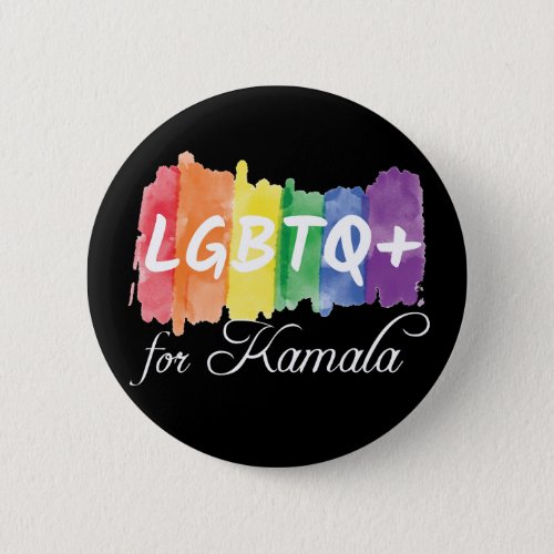 LGBTQ for Kamala Rainbow Gay Pride Election Button