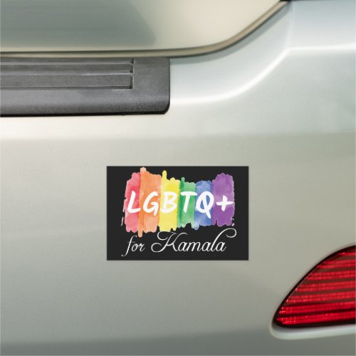 LGBTQ for Kamala Rainbow Gay Pride Election Car Magnet