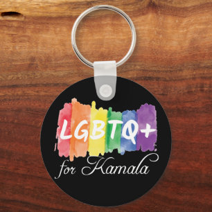 LGBTQ for Kamala Rainbow Gay Pride Election Keychain