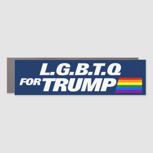 LGBTQ For Trump 2024 Bumper Car Magnet