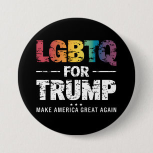 LGBTQ FOR TRUMP GAY LESBIAN FOR TRUMP 2024  BUTTON
