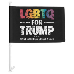 LGBTQ FOR TRUMP GAY LESBIAN FOR TRUMP 2024  CAR FLAG