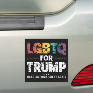 LGBTQ FOR TRUMP GAY LESBIAN FOR TRUMP 2024 CAR MAGNET