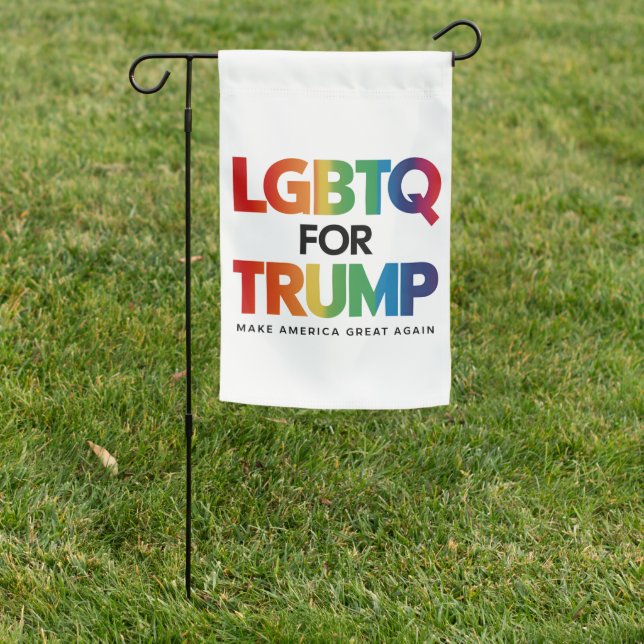 LGBTQ FOR TRUMP GAY LESBIAN FOR TRUMP 2024  GARDEN FLAG (In SItu)