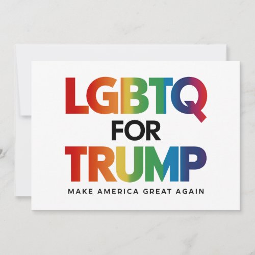 LGBTQ FOR TRUMP GAY LESBIAN FOR TRUMP 2024  INVITATION