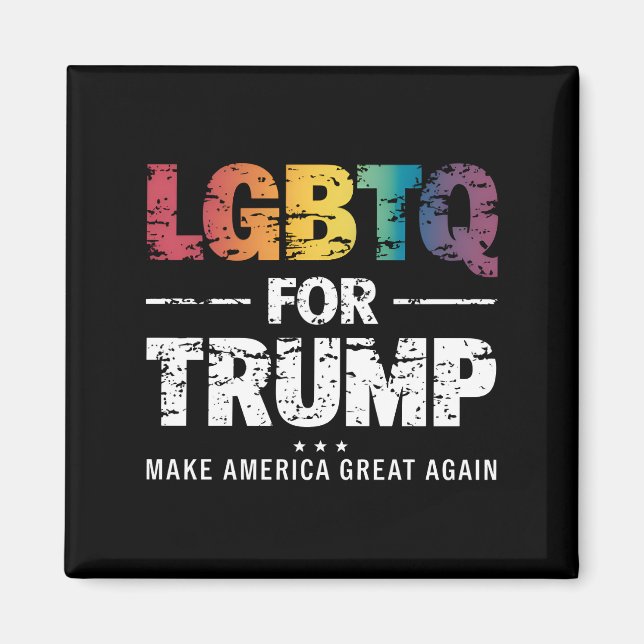 LGBTQ FOR TRUMP GAY LESBIAN FOR TRUMP 2024  MAGNET (Front)