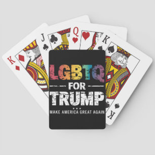 LGBTQ FOR TRUMP GAY LESBIAN FOR TRUMP 2024 POKER CARDS