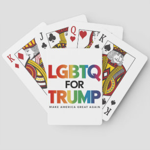 LGBTQ FOR TRUMP GAY LESBIAN FOR TRUMP 2024 POKER CARDS