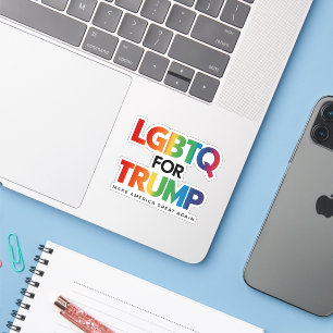 LGBTQ FOR TRUMP GAY LESBIAN FOR TRUMP 2024 STICKER