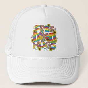 LGBTQ - Free Dad Hugs - Rainbow Color Trucker Hat