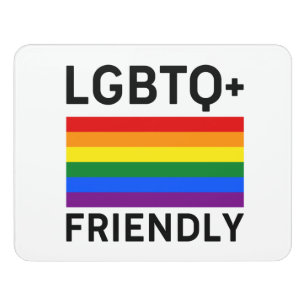 lgbtq friendly pride flag symbol Transsexual gay l Door Sign