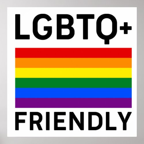 lgbtq friendly pride flag symbol Transsexual gay l Poster