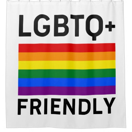 lgbtq friendly pride flag symbol Transsexual gay l Shower Curtain