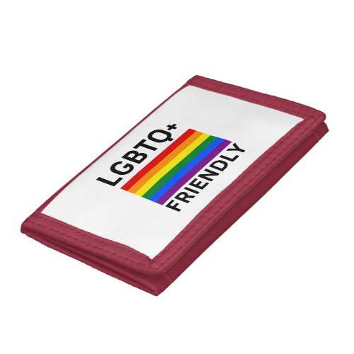 lgbtq friendly pride flag symbol Transsexual gay l Trifold Wallet