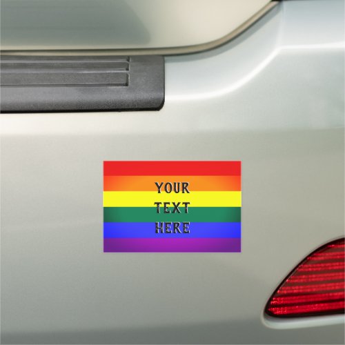 LGBTQ Gay Lesbian Pride Flag Equality Car Magnet