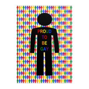 LGBTQ Gay Man Silhouette and Rainbow Men Acrylic Print