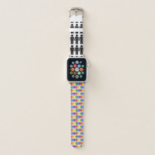 LGBTQ Gay Man Silhouette and Rainbow Men Apple Watch Band