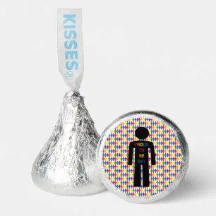 LGBTQ Gay Man Silhouette and Rainbow Men Hershey®'s Kisses®
