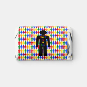 LGBTQ Gay Man Silhouette and Rainbow Men Hershey's Miniatures