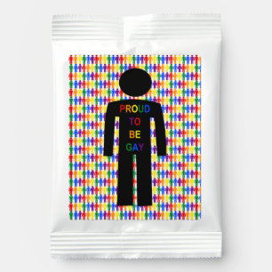 LGBTQ Gay Man Silhouette and Rainbow Men Margarita Drink Mix