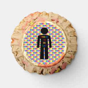 LGBTQ Gay Man Silhouette and Rainbow Men Reese's Peanut Butter Cups