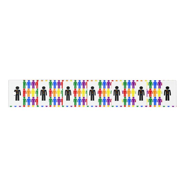 LGBTQ Gay Man Silhouette and Rainbow Men Ruler (Front)