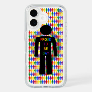 LGBTQ Gay Man Silhouette and Rainbow Men iPhone 16 Case