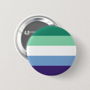 LGBTQ Gay Men Pride Flag Button